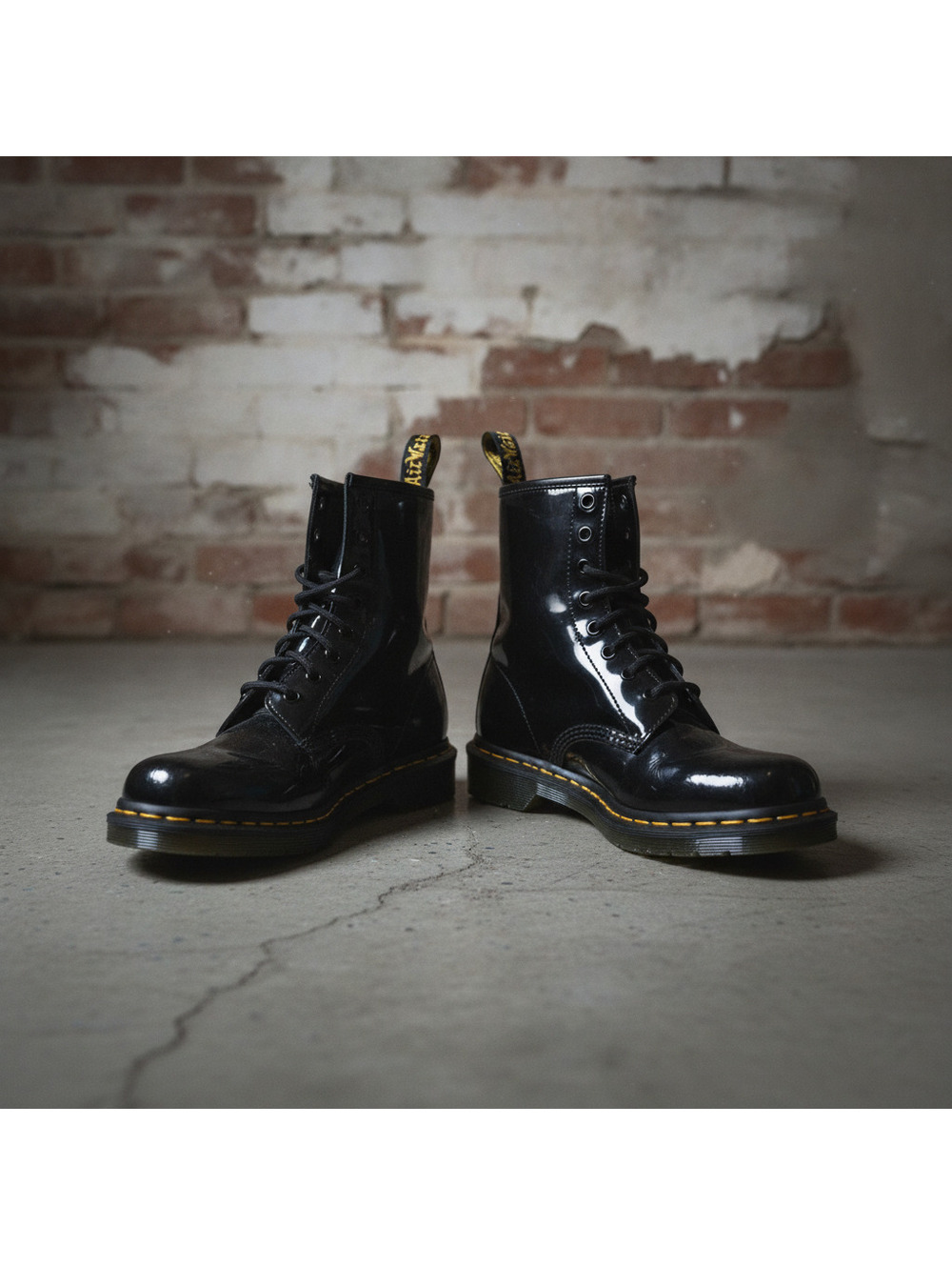 Dr. Martens 1460 Patent Leather Boots Black 8 Unisex Adults